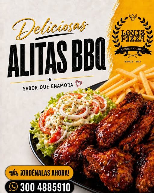 Alitas o Muslitos de Pollo BBQ